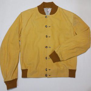 GIORGIO'S Palm Beach Exclusive Sample Yellow Suede Bomber Jacket Men's Size L-XL